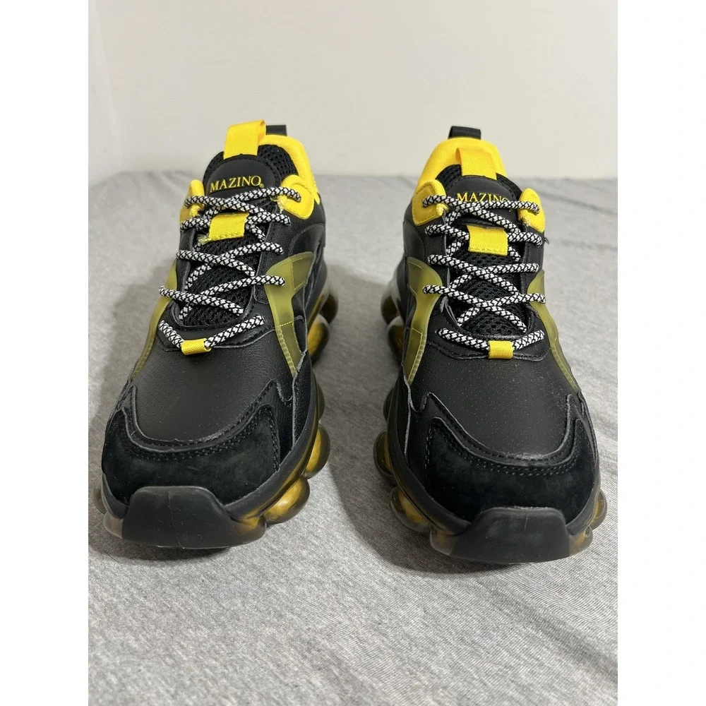 Mazino Shoes Mens Size 8 Black Yellow Eclipse Chunky‎ Dad Sneakers Eclipse-000